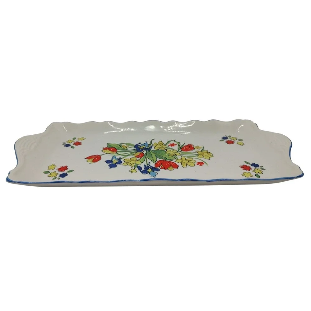 Vintage James Kent Ltd Tray Spring Fair Staffordshire England‎ Scalloped Edges